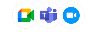 Google Meet, Teams, Zoom